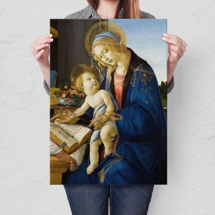 Poster metal The Virgin Botticelli gift