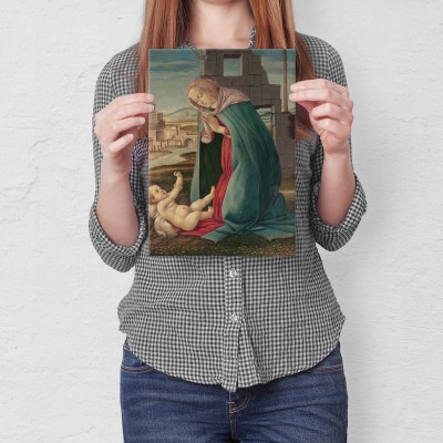 Plakat metalowy The Nativity Botticelli Prezent