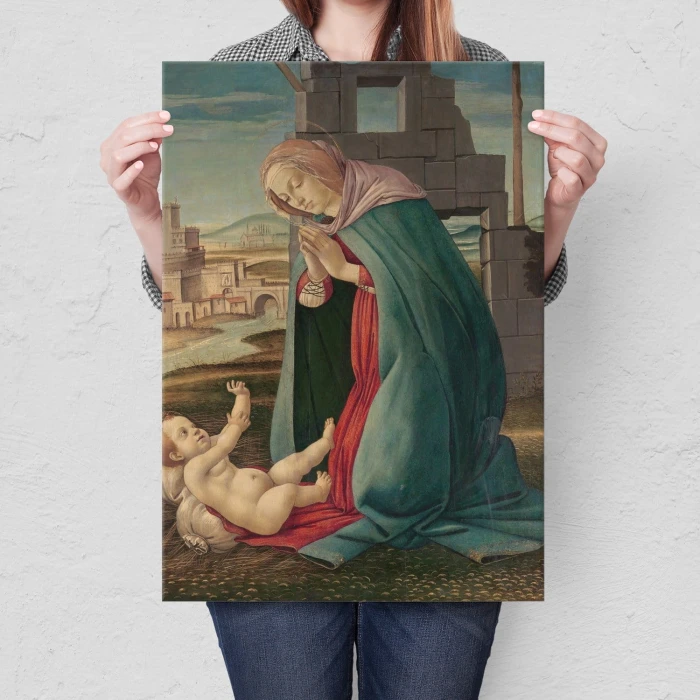 Plakat metalowy The Nativity Botticelli Prezent