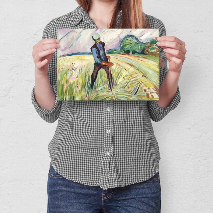 Poster metal Haymaker Edvard Munch gift
