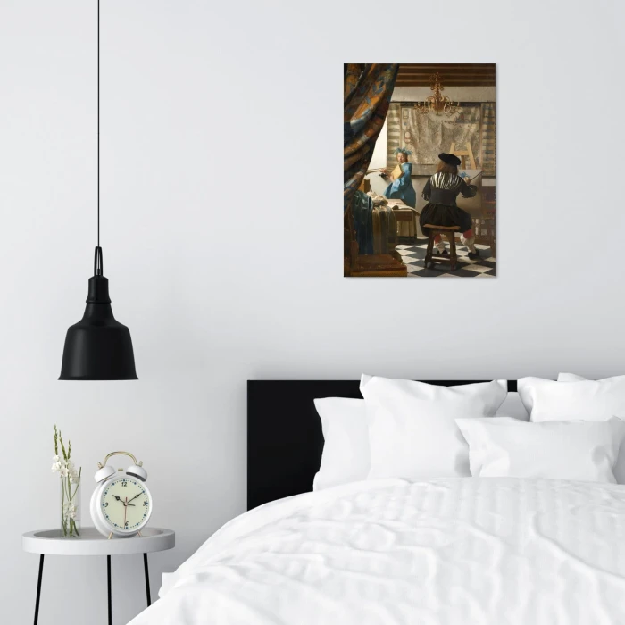 Plakat metalowy Art of painting Vermeer Prezent