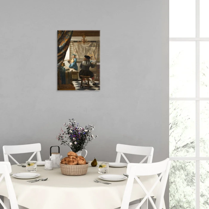 Plakat metalowy Art of painting Vermeer Prezent