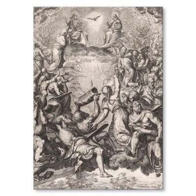 Plakat metalowy Adoration trinity Titian Prezent