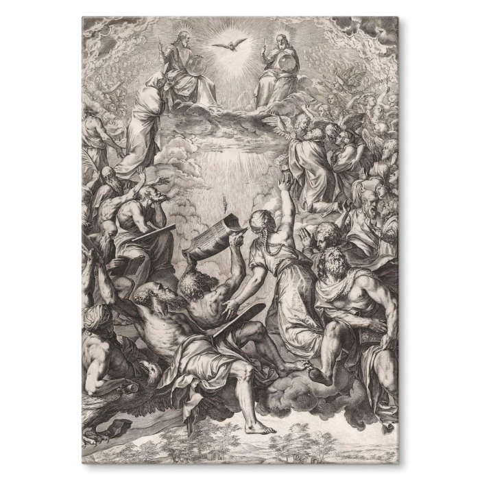 Plakat metalowy Adoration trinity Titian Prezent