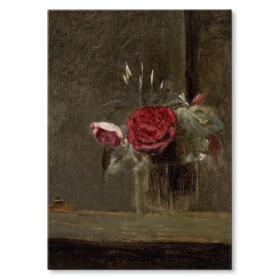 Plakat metalowy Roses in a glass Corot Prezent