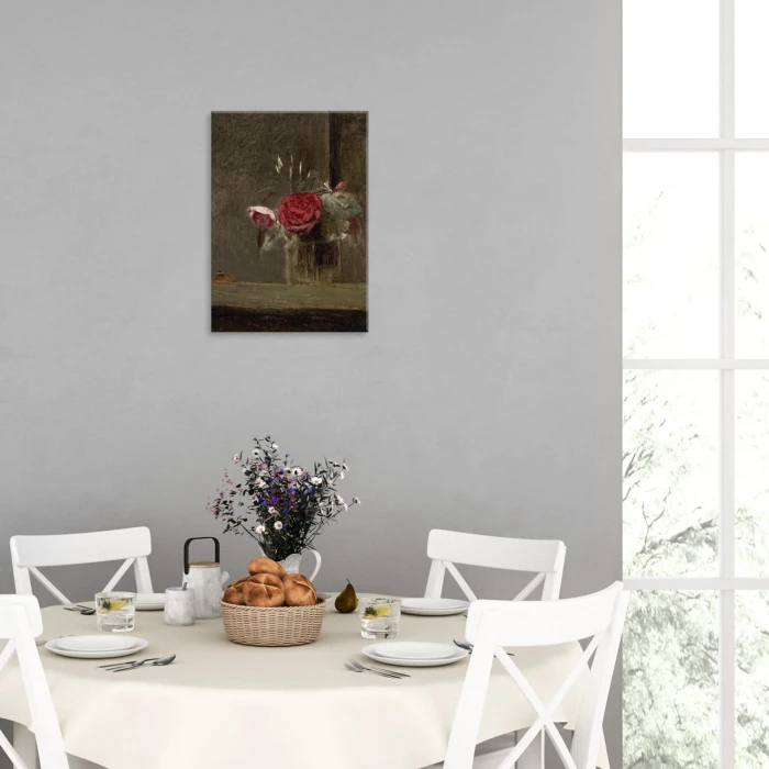 Poster metal Roses in a glass Corot gift