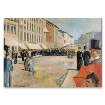 Poster metal Music on street Munch gift