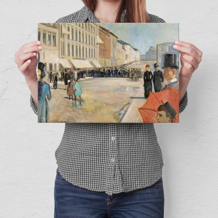 Poster metal Music on street Munch gift