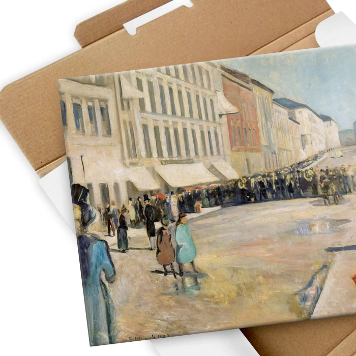 Plakat metalowy Music on street Munch Prezent