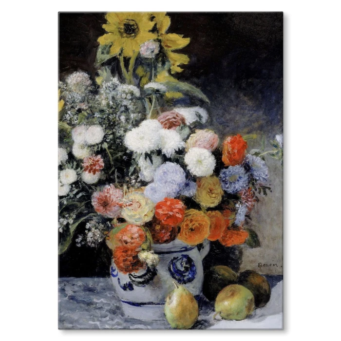 Poster metal Mixed flowers Renoir gift