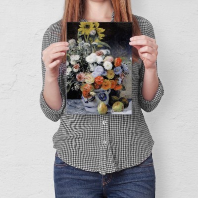 Poster metal Mixed flowers Renoir gift