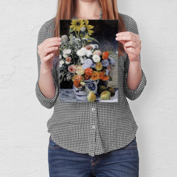 Plakat metalowy Mixed flowers Renoir Prezent