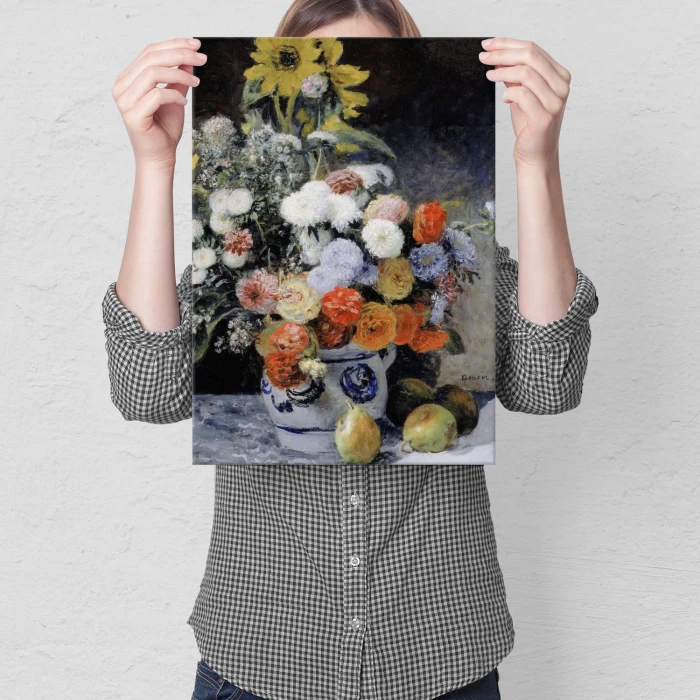 Poster metal Mixed flowers Renoir gift