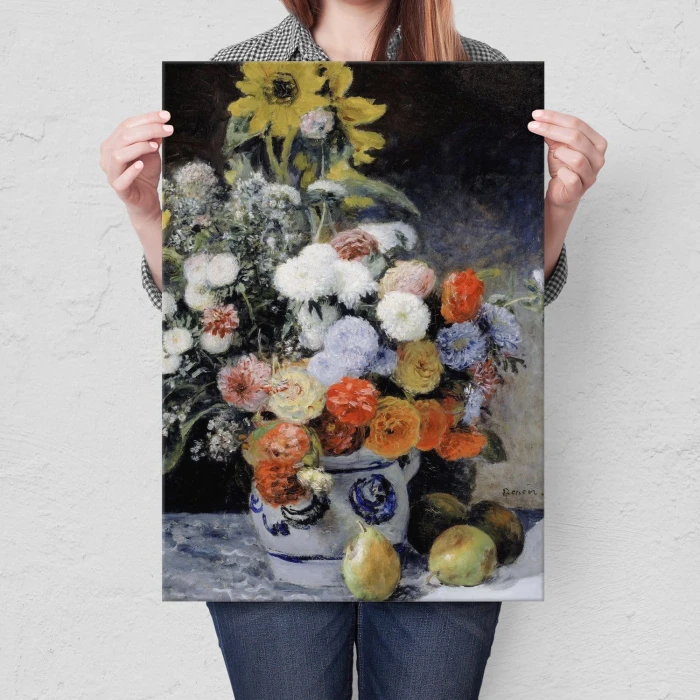 Poster metal Mixed flowers Renoir gift