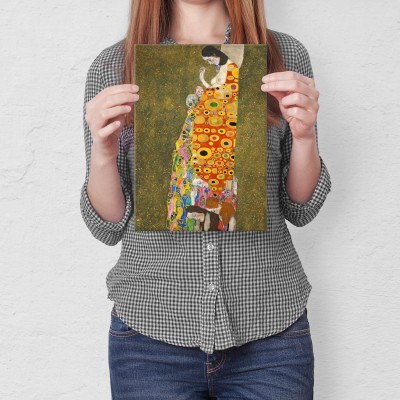 Plakat metalowy Hope II Gustav Klimt Prezent