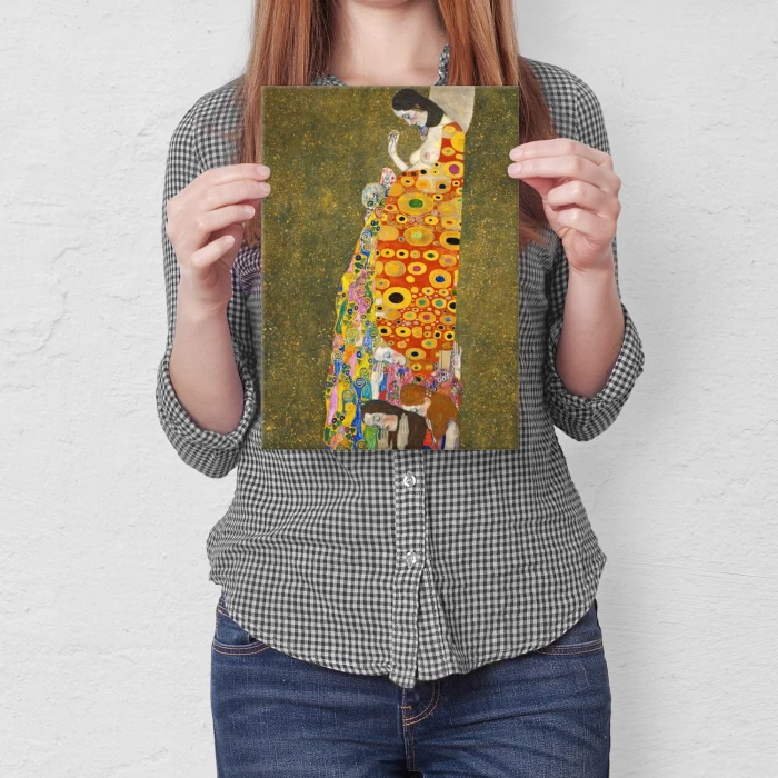 Plakat metalowy Hope II Gustav Klimt Prezent