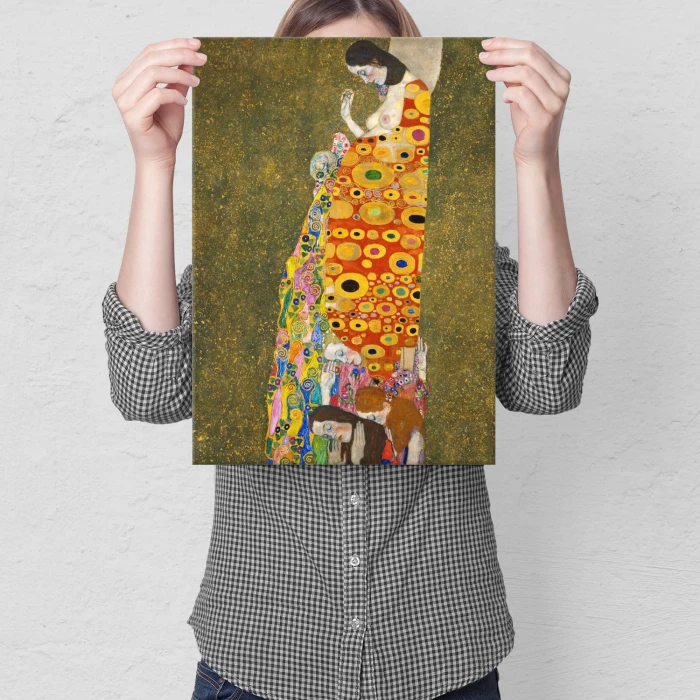Plakat metalowy Hope II Gustav Klimt Prezent