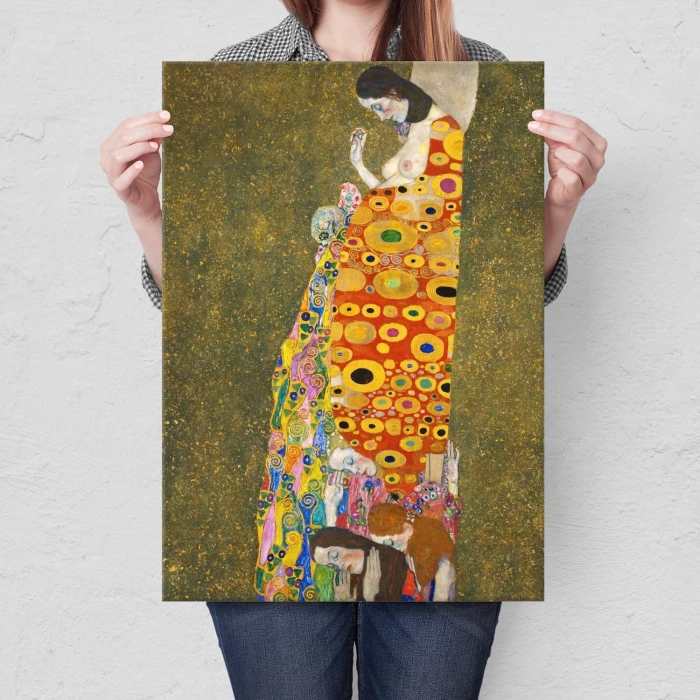 Plakat metalowy Hope II Gustav Klimt Prezent