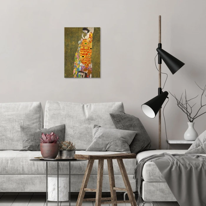 Plakat metalowy Hope II Gustav Klimt Prezent