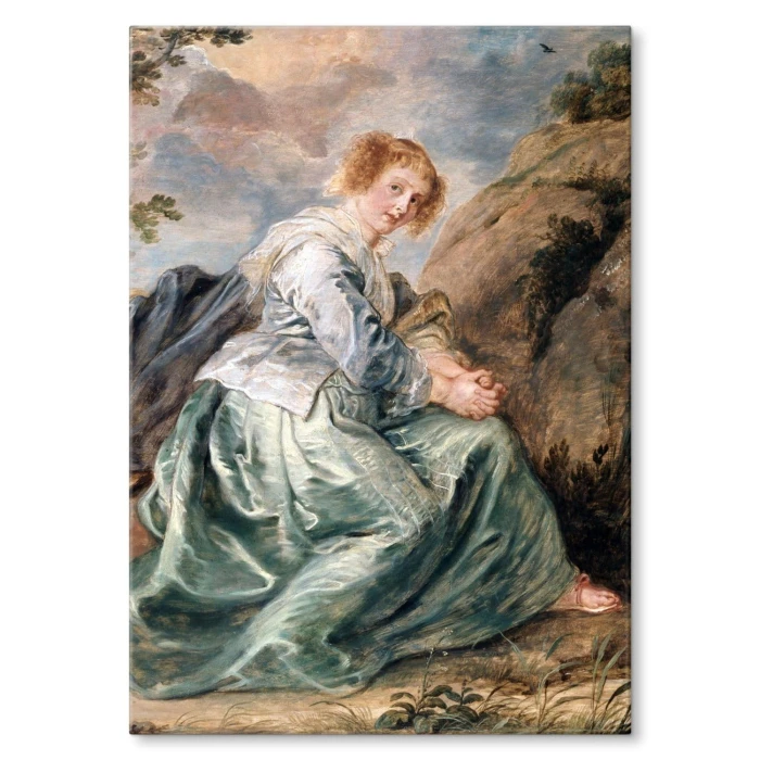 Plakat metalowy Hagar in desert Rubens Prezent