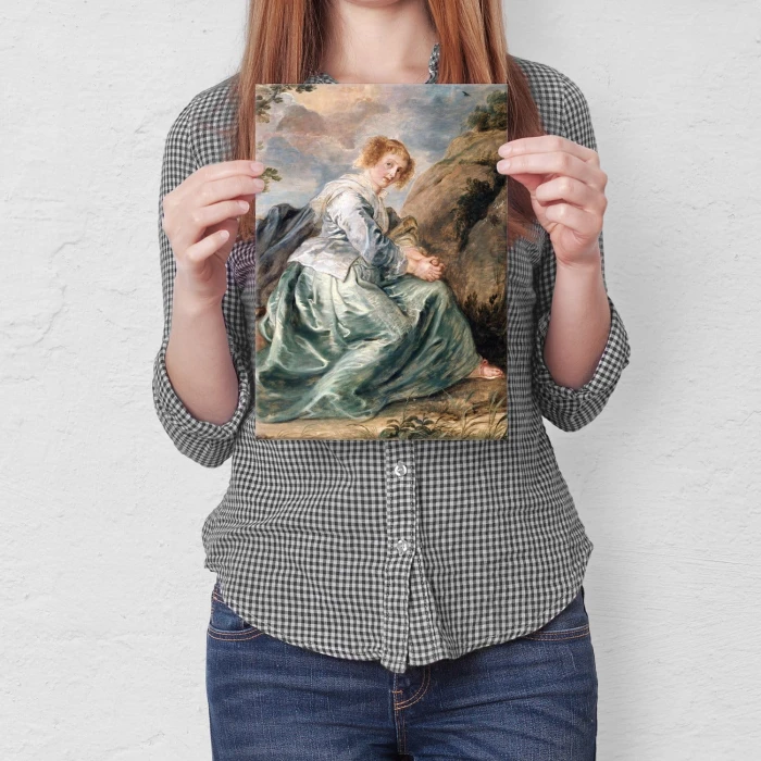 Poster metal Hagar in desert Rubens gift