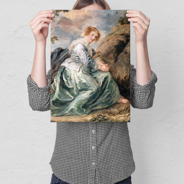 Plakat metalowy Hagar in desert Rubens Prezent