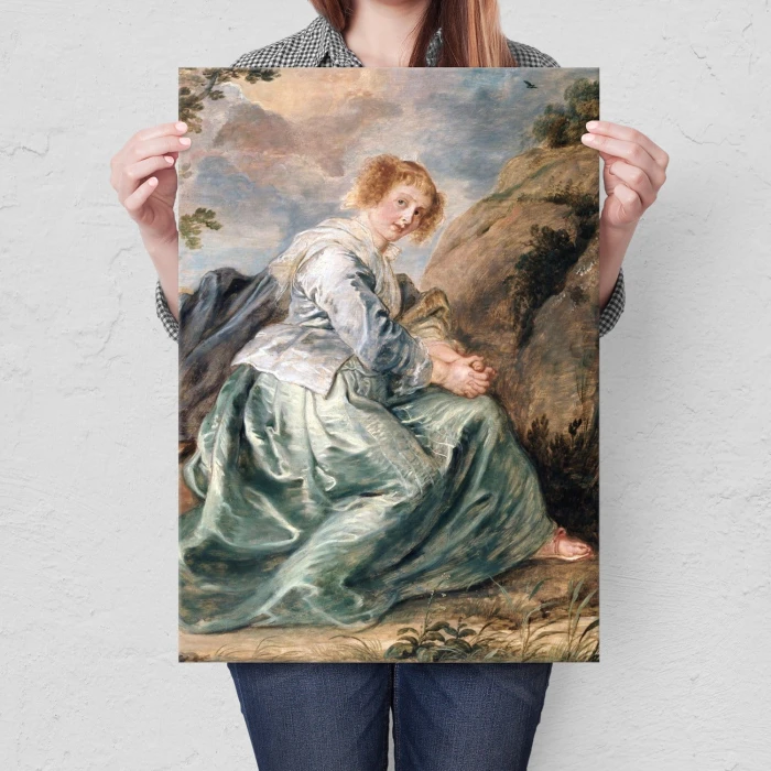 Poster metal Hagar in desert Rubens gift