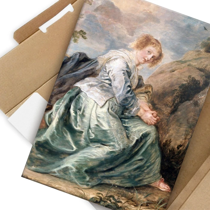 Plakat metalowy Hagar in desert Rubens Prezent