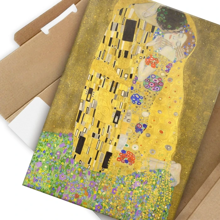 Poster metal The Kiss Gustav Klimt gift