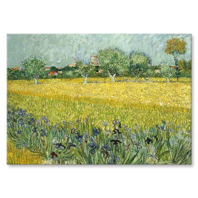 Poster metal Field flowers van Gogh gift