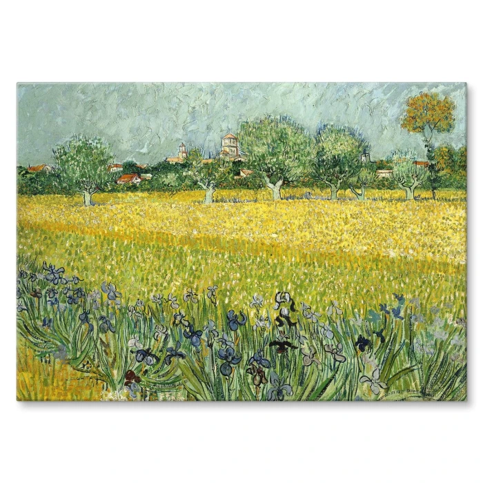 Poster metal Field flowers van Gogh gift