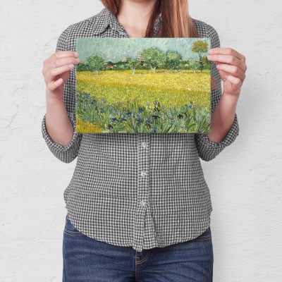 Poster metal Field flowers van Gogh gift