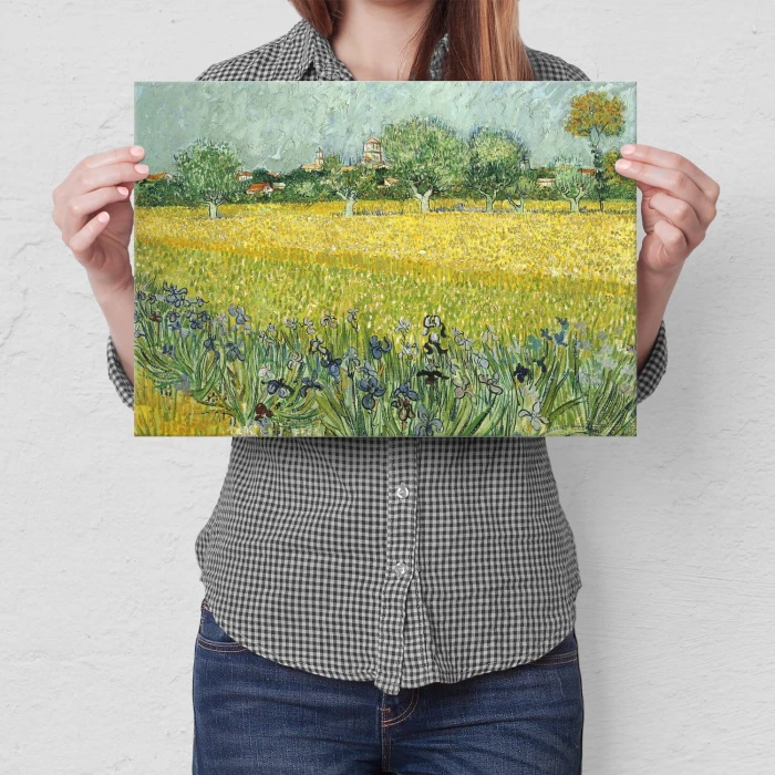Poster metal Field flowers van Gogh gift