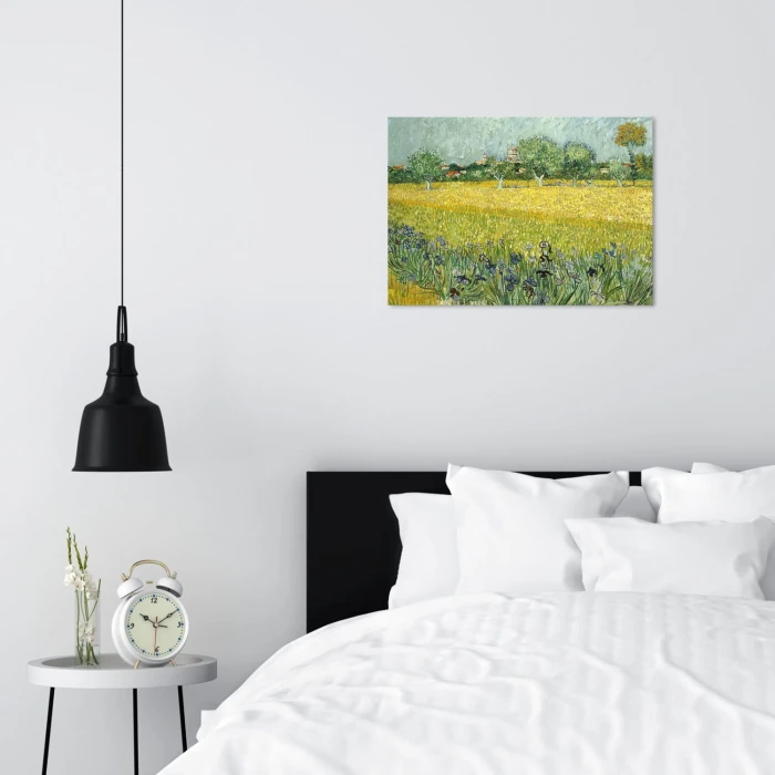 Poster metal Field flowers van Gogh gift