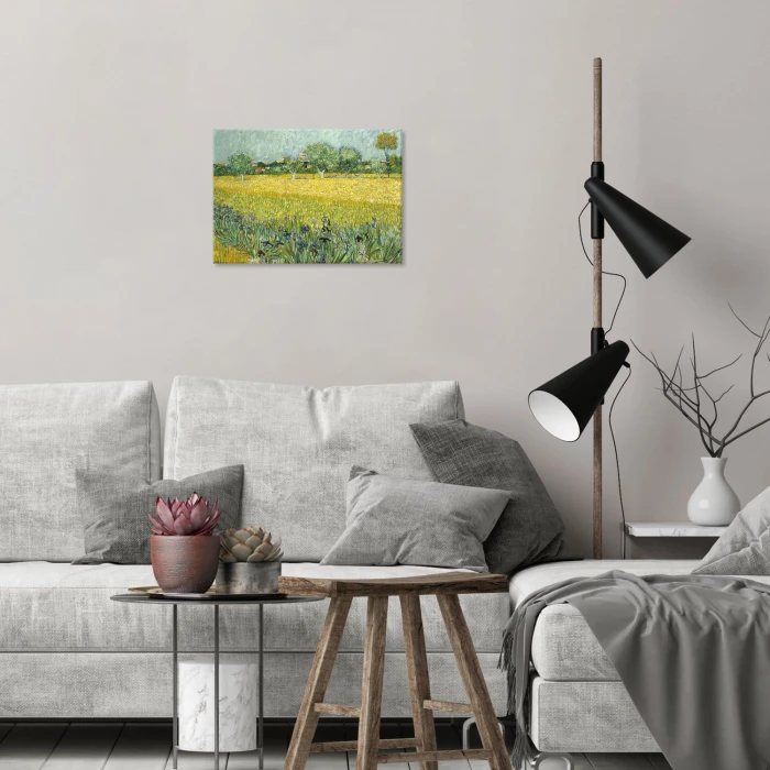 Poster metal Field flowers van Gogh gift