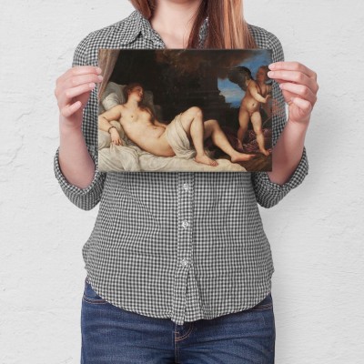 Plakat metalowy Danae Titian Prezent