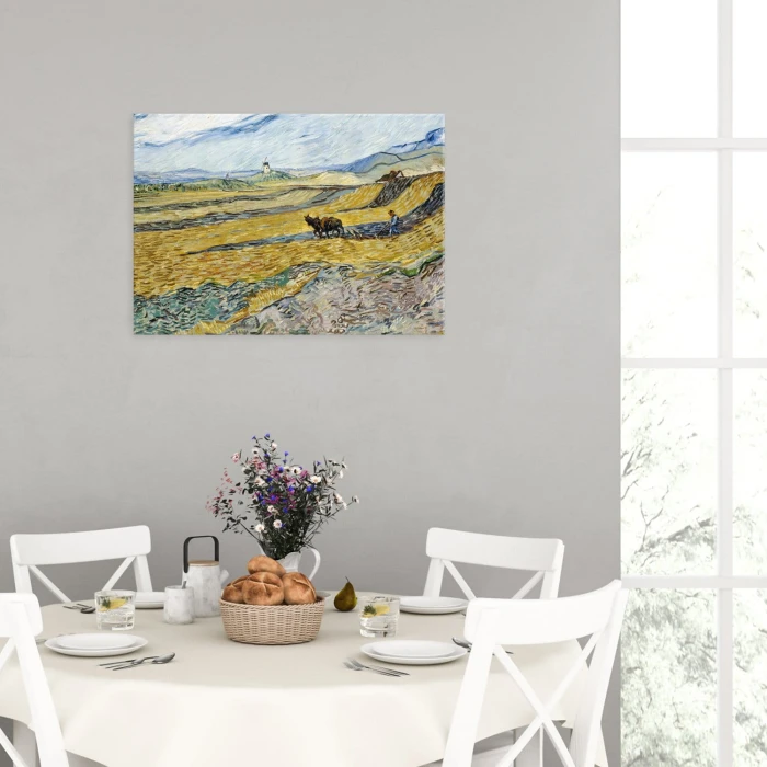 Poster metal Enclosed field van Gogh gift