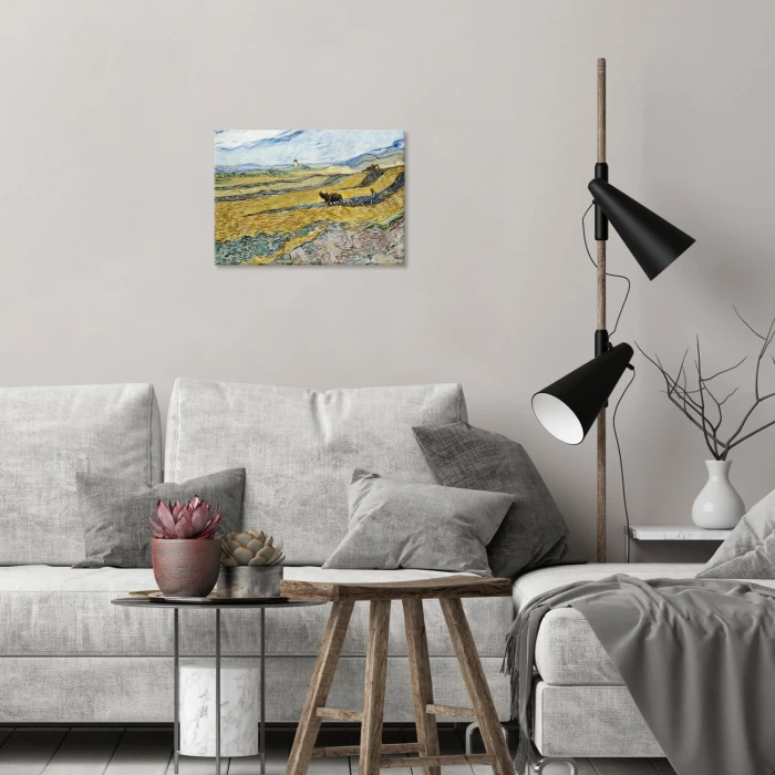 Poster metal Enclosed field van Gogh gift