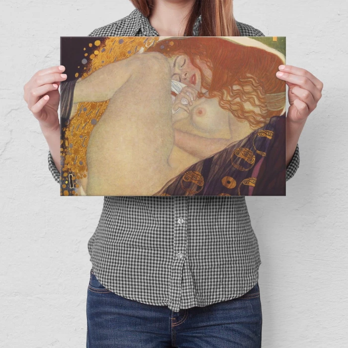 Plakat metalowy Danae plate 32 Klimt Prezent