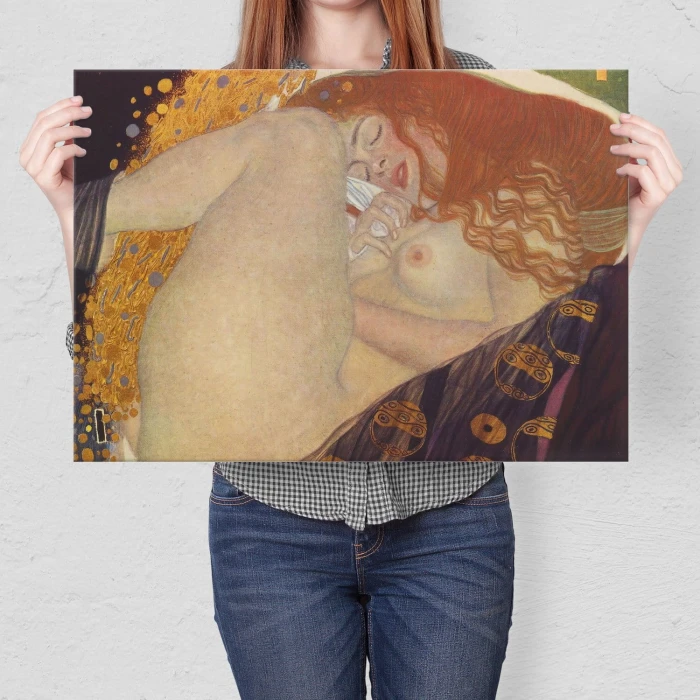 Plakat metalowy Danae plate 32 Klimt Prezent