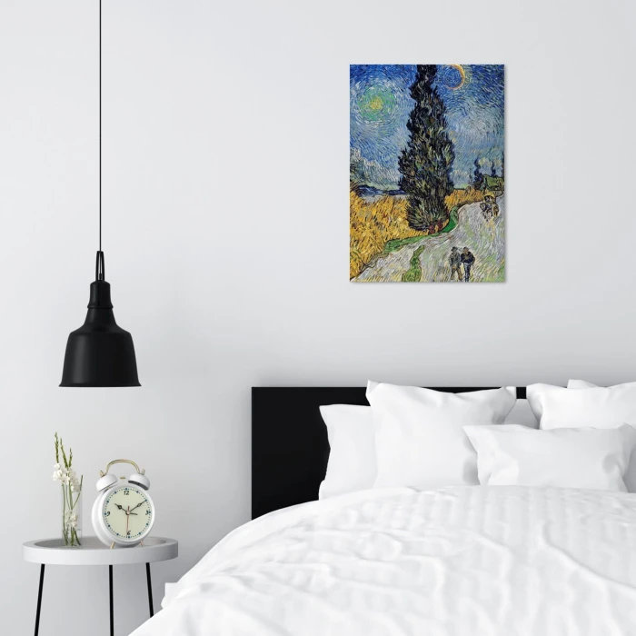 Poster metal Country road van Gogh gift