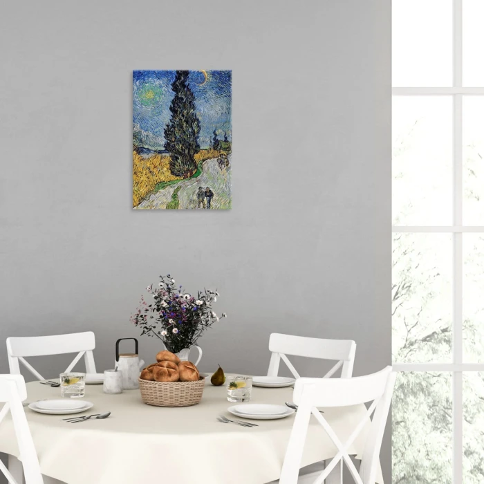 Poster metal Country road van Gogh gift