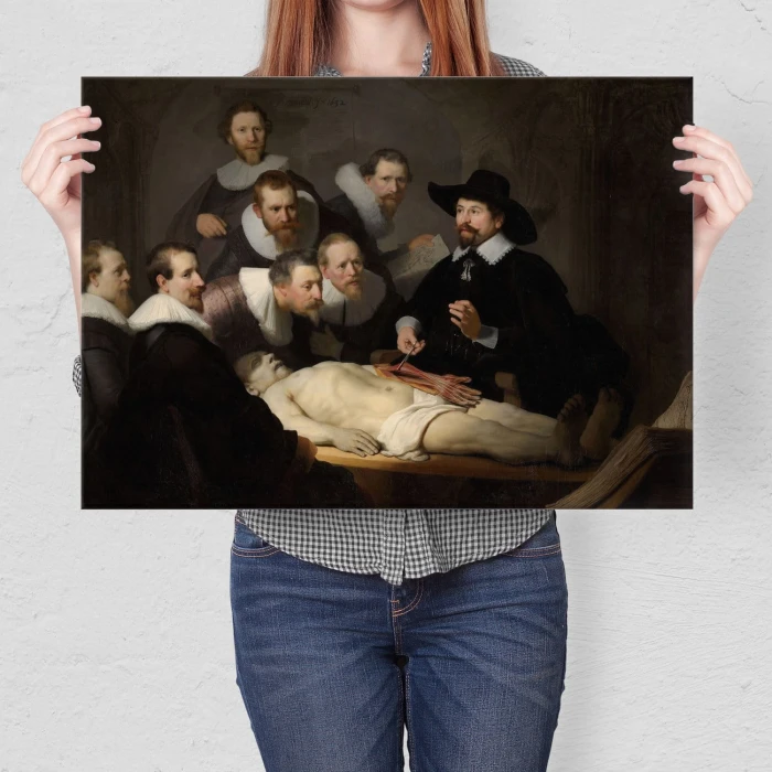 Plakat metalowy Anatomy lesson Rembrandt Prezent