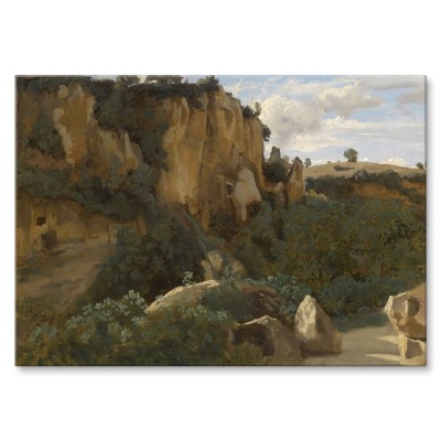 Plakat metalowy Rocky forest Corot Prezent