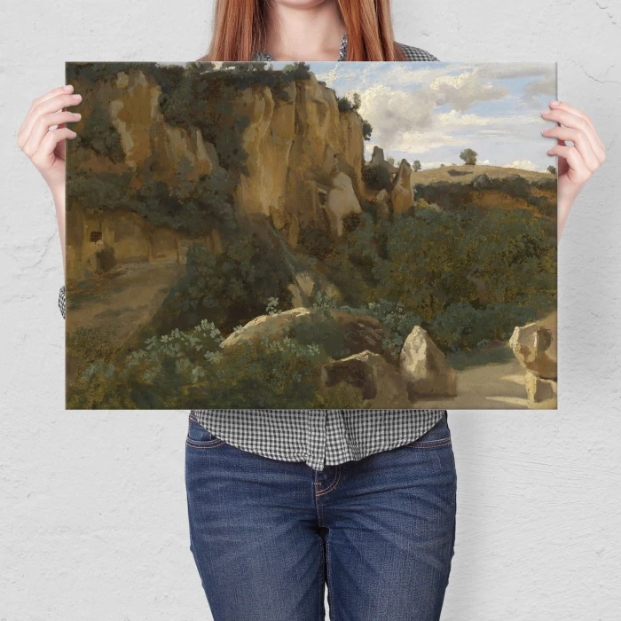 Poster metal Rocky forest Corot gift
