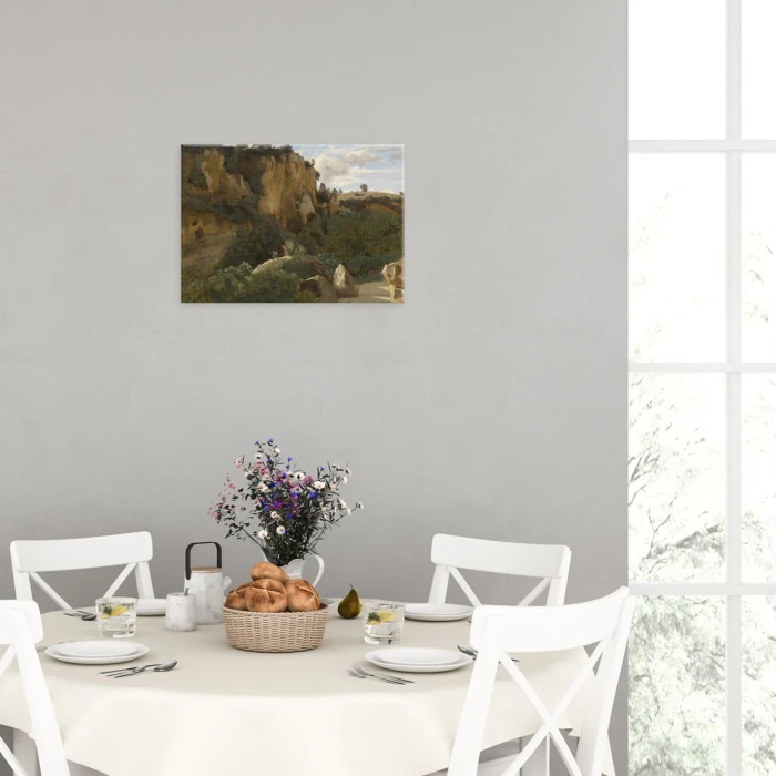 Poster metal Rocky forest Corot gift