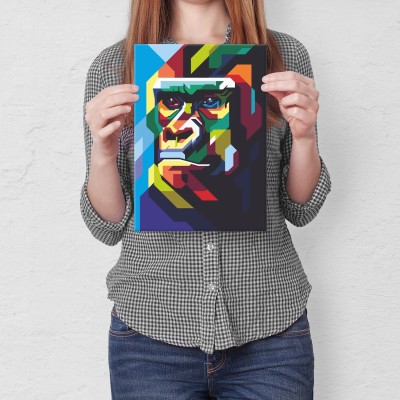 Poster metal gorilla graph colour gift