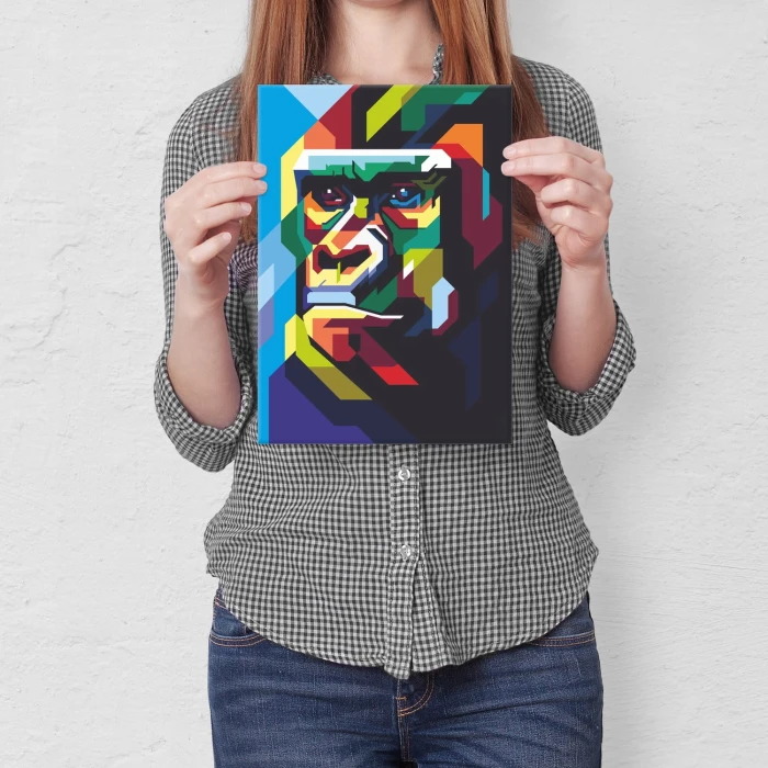 Poster metal gorilla graph colour gift