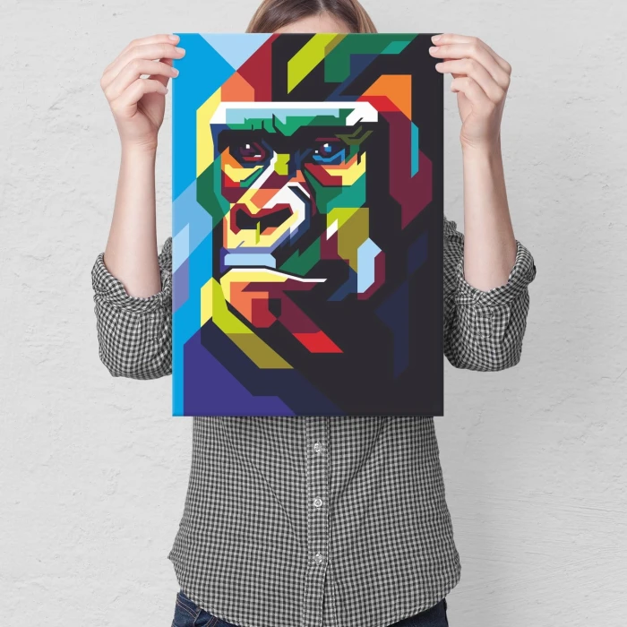 Poster metal gorilla graph colour gift