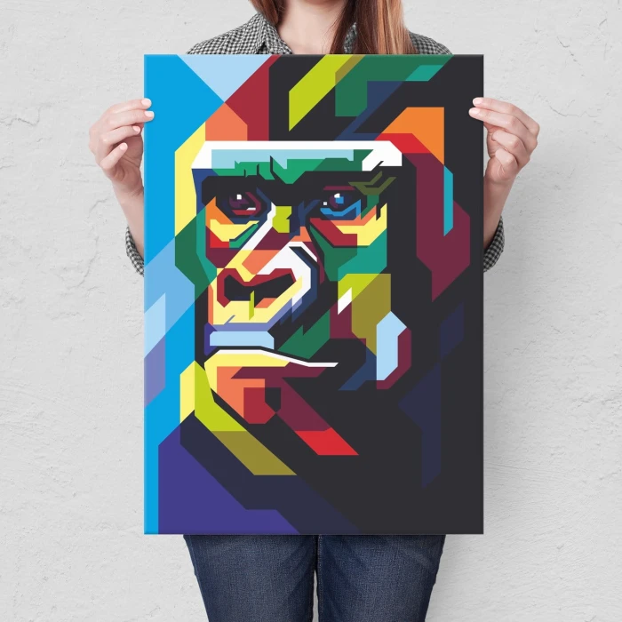 Poster metal gorilla graph colour gift